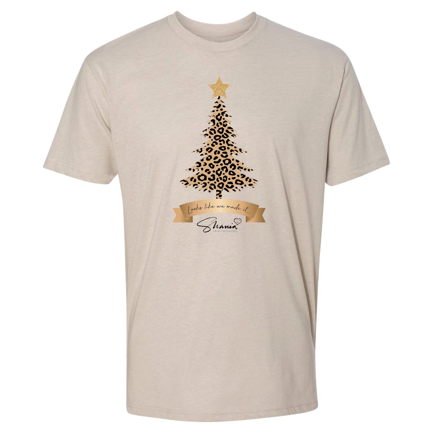 Shania Twain Foundation Leopard Christmas Tree T-shirt